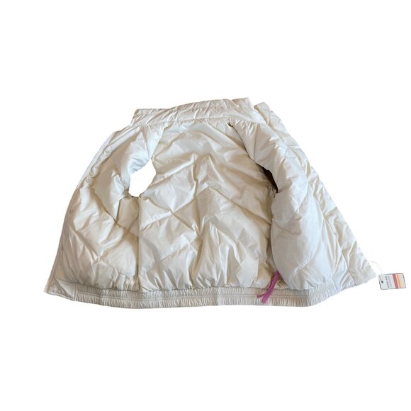 NWT Marine Layer XS Reversible Antuco Puffer Vest Ivory Pink colorblock $158 - Picture 8 of 17